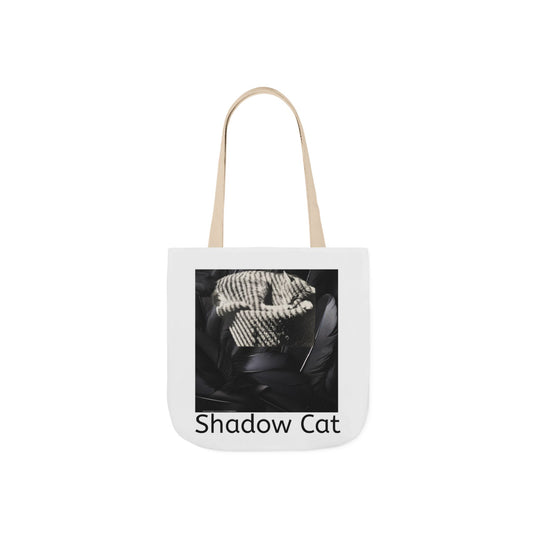 Shadow Cat Canvas Tote Bag — Stylish Cat Lover Gift