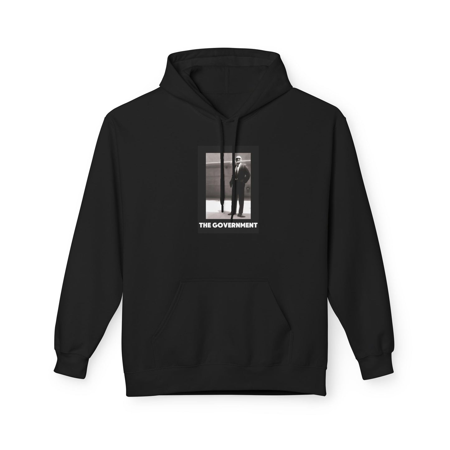 The Government Graphic Hoodie – Minimalist Black & White Photo Streetwear