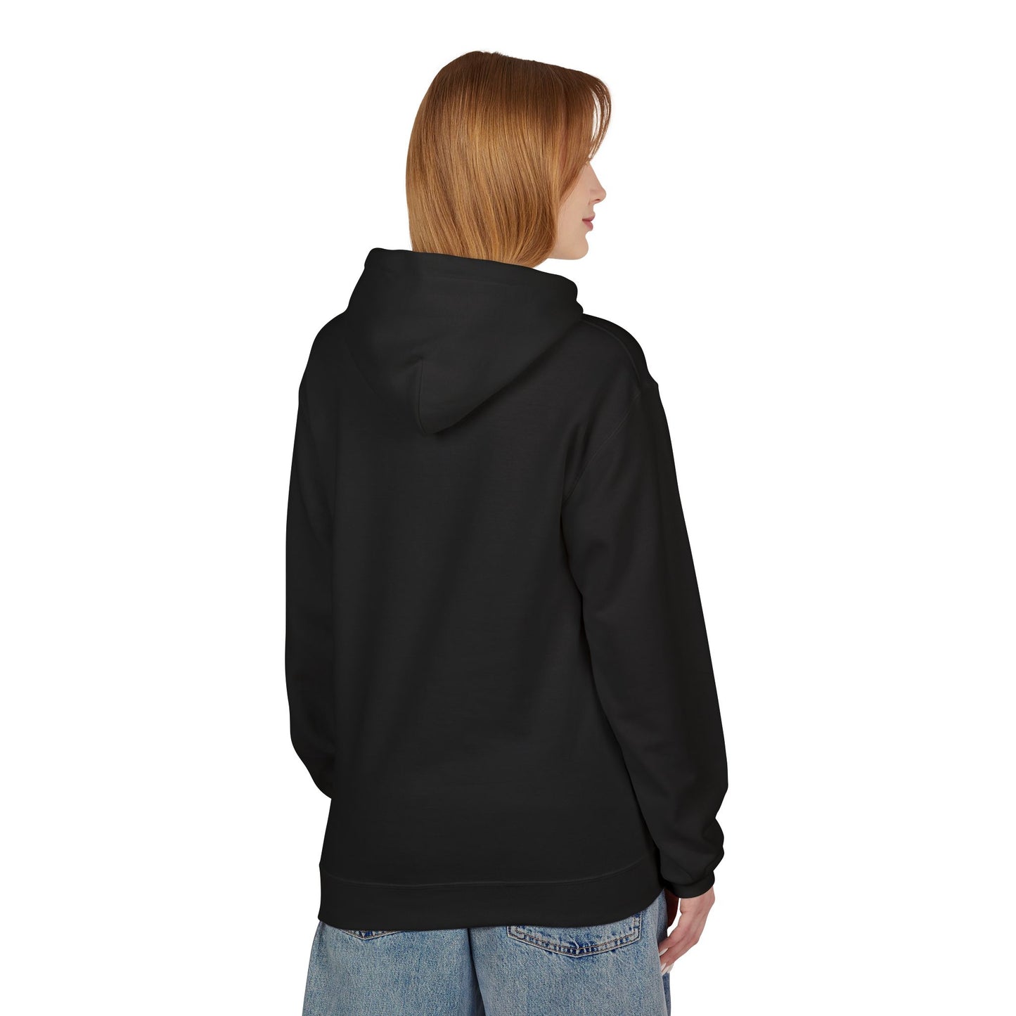 Crucified Gothic Hoodie — Monochrome Religious Graphic Pullover