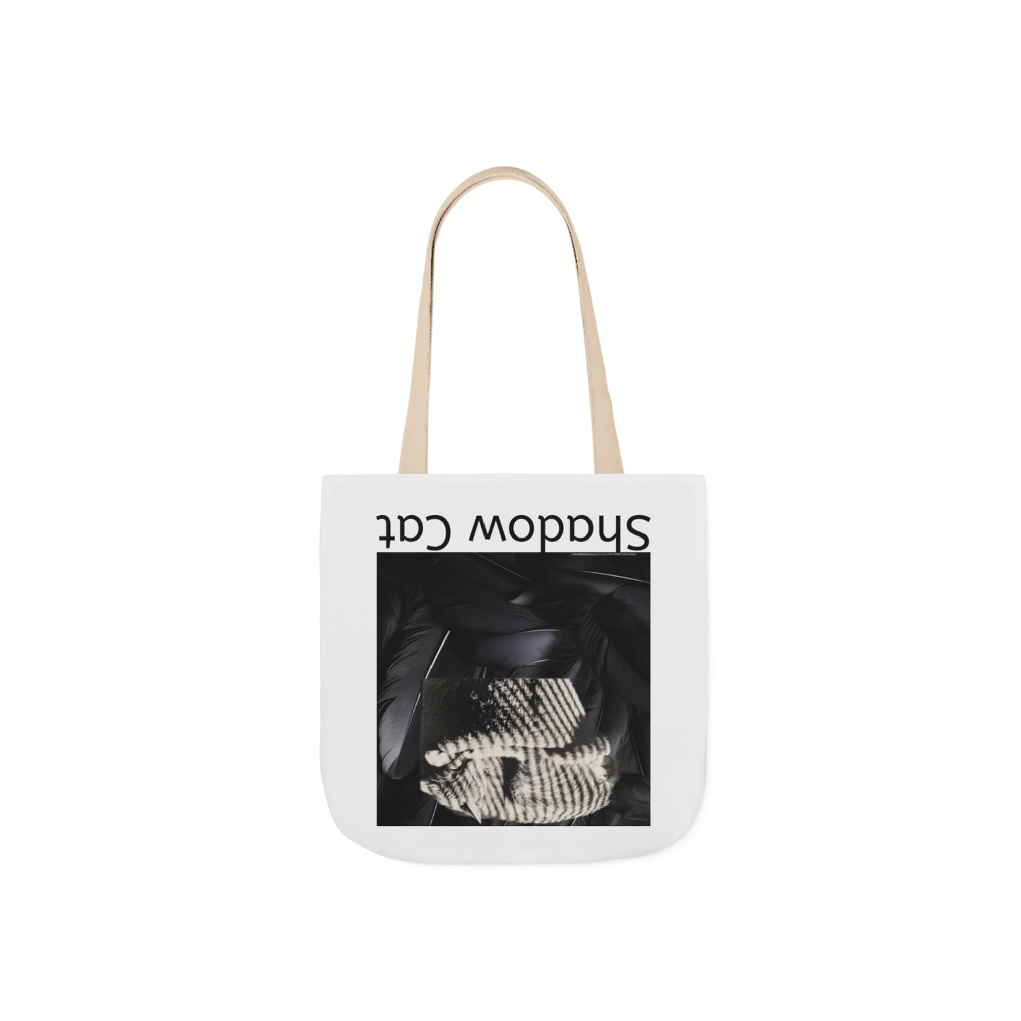 Shadow Cat Canvas Tote Bag — Stylish Cat Lover Gift