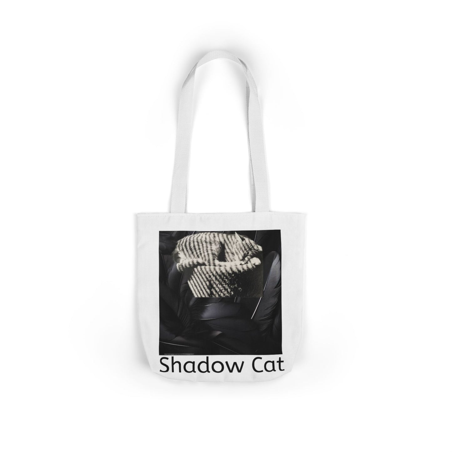 Shadow Cat Canvas Tote Bag — Stylish Cat Lover Gift