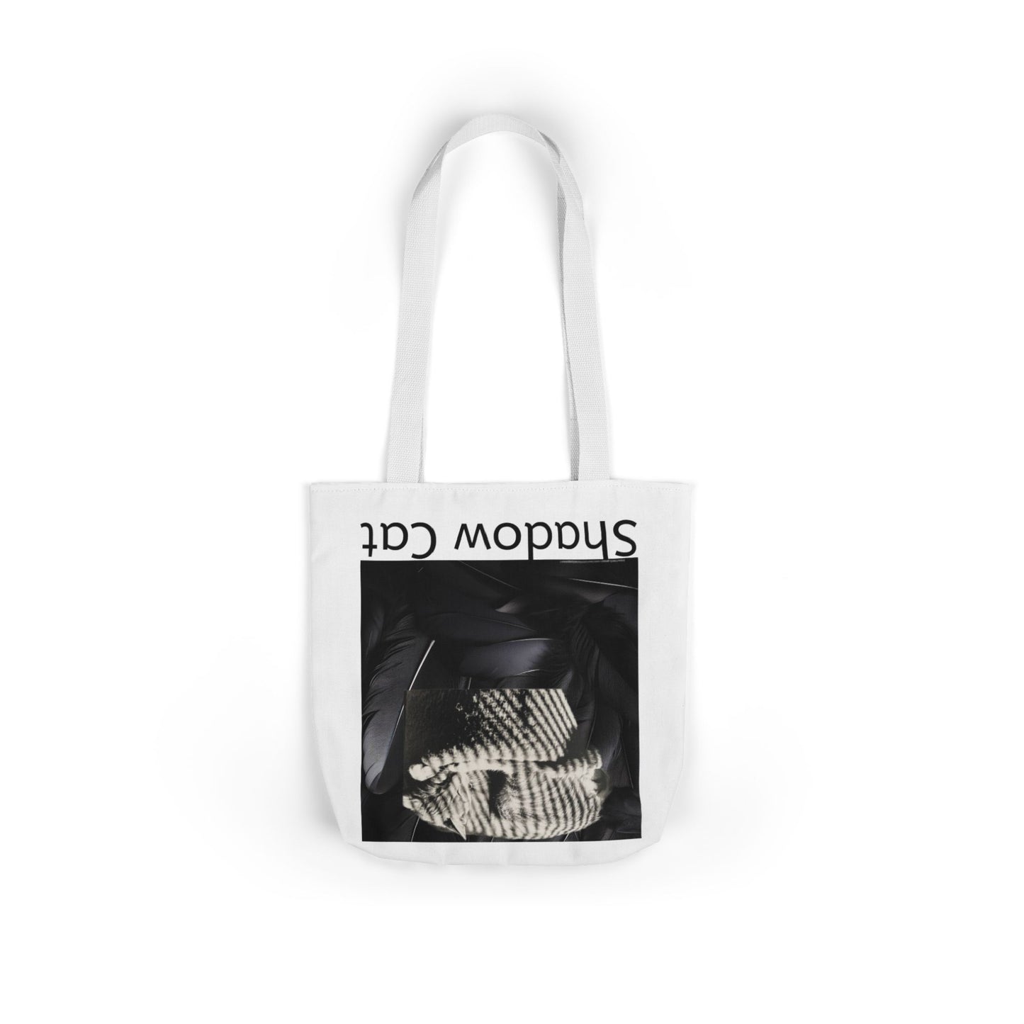 Shadow Cat Canvas Tote Bag — Stylish Cat Lover Gift
