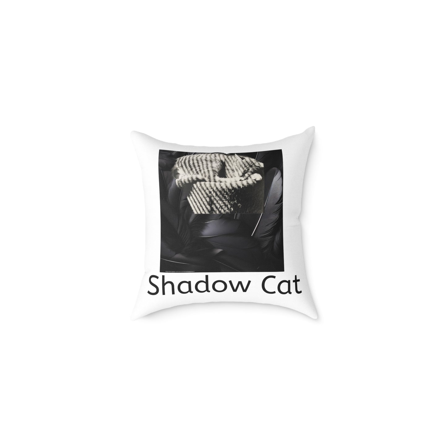 Shadow Cat Art Throw Pillow — Cat Lover Home Decor