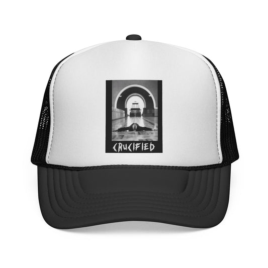 Crucified Photo Trucker Cap - Vintage Gothic Jesus Mesh Hat