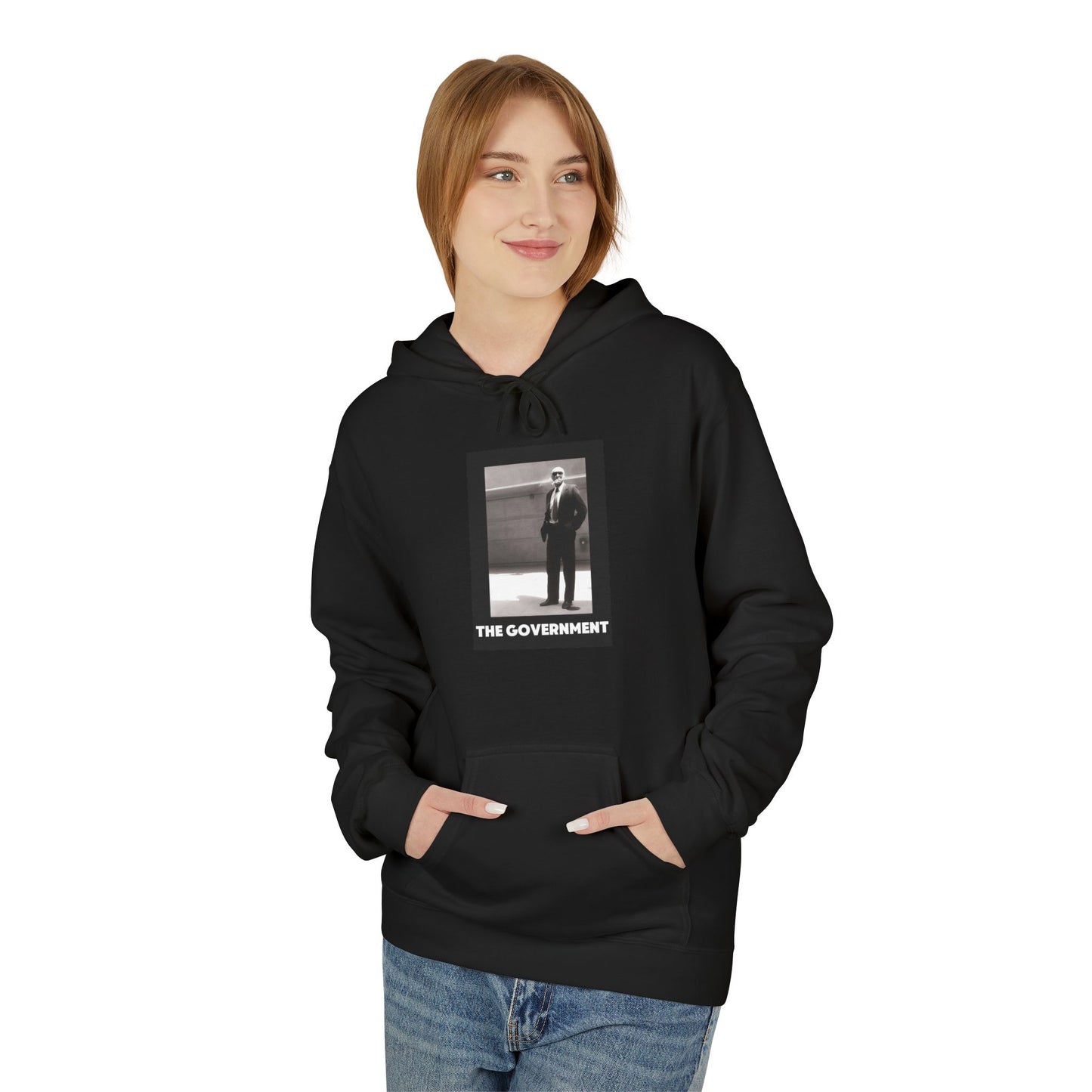 The Government Graphic Hoodie – Minimalist Black & White Photo Streetwear
