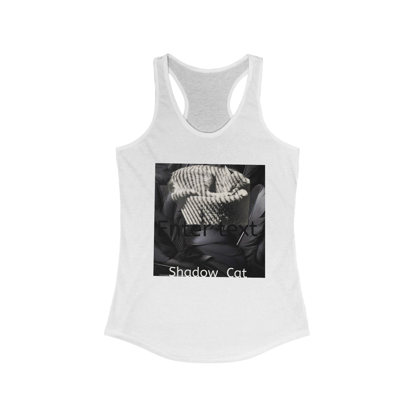 Shadow Cat Women's Racerback Tank — Cat Lover Workout Top