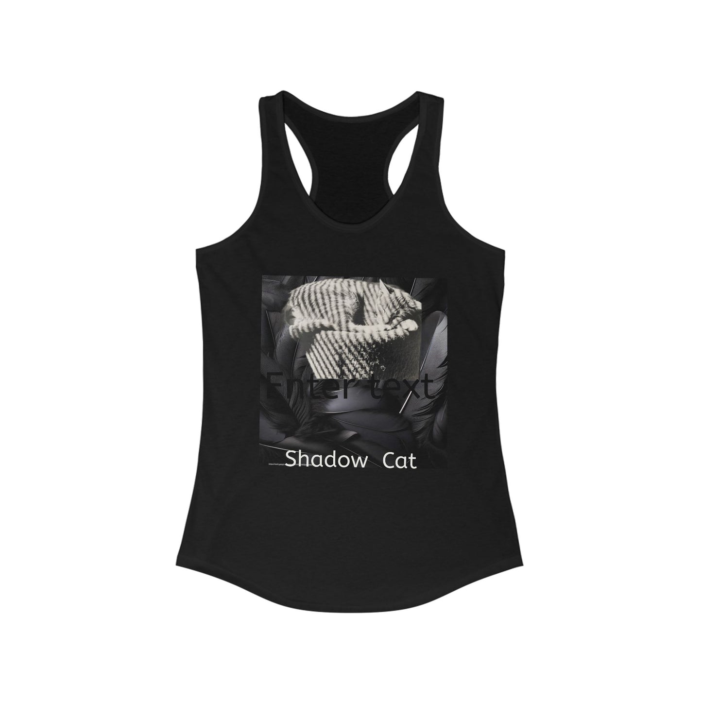 Shadow Cat Women's Racerback Tank — Cat Lover Workout Top