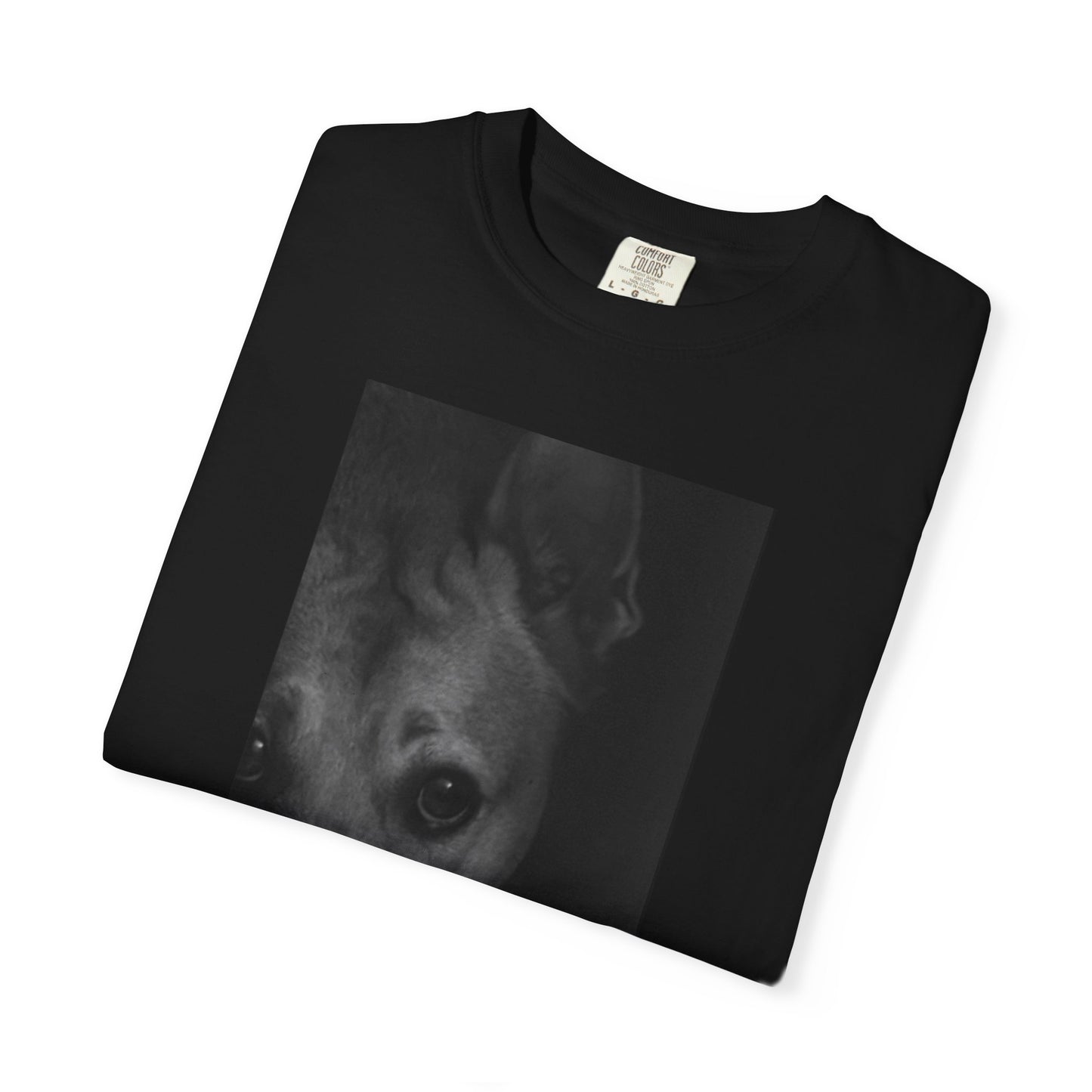 Dog Portrait Tee — Monochrome Photo Graphic T‑Shirt