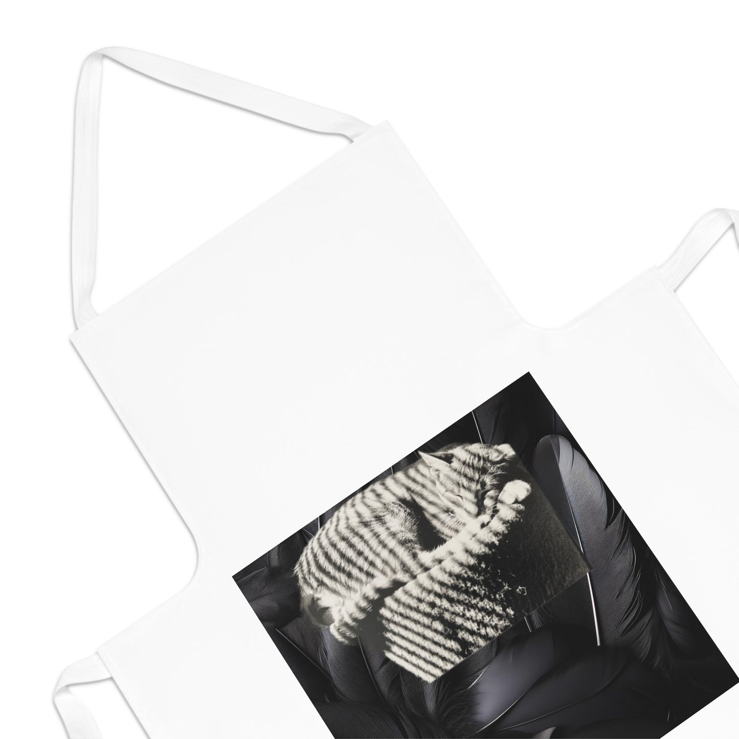 Shadow Cat Kitchen Apron — Cat Lover Cooking Gift