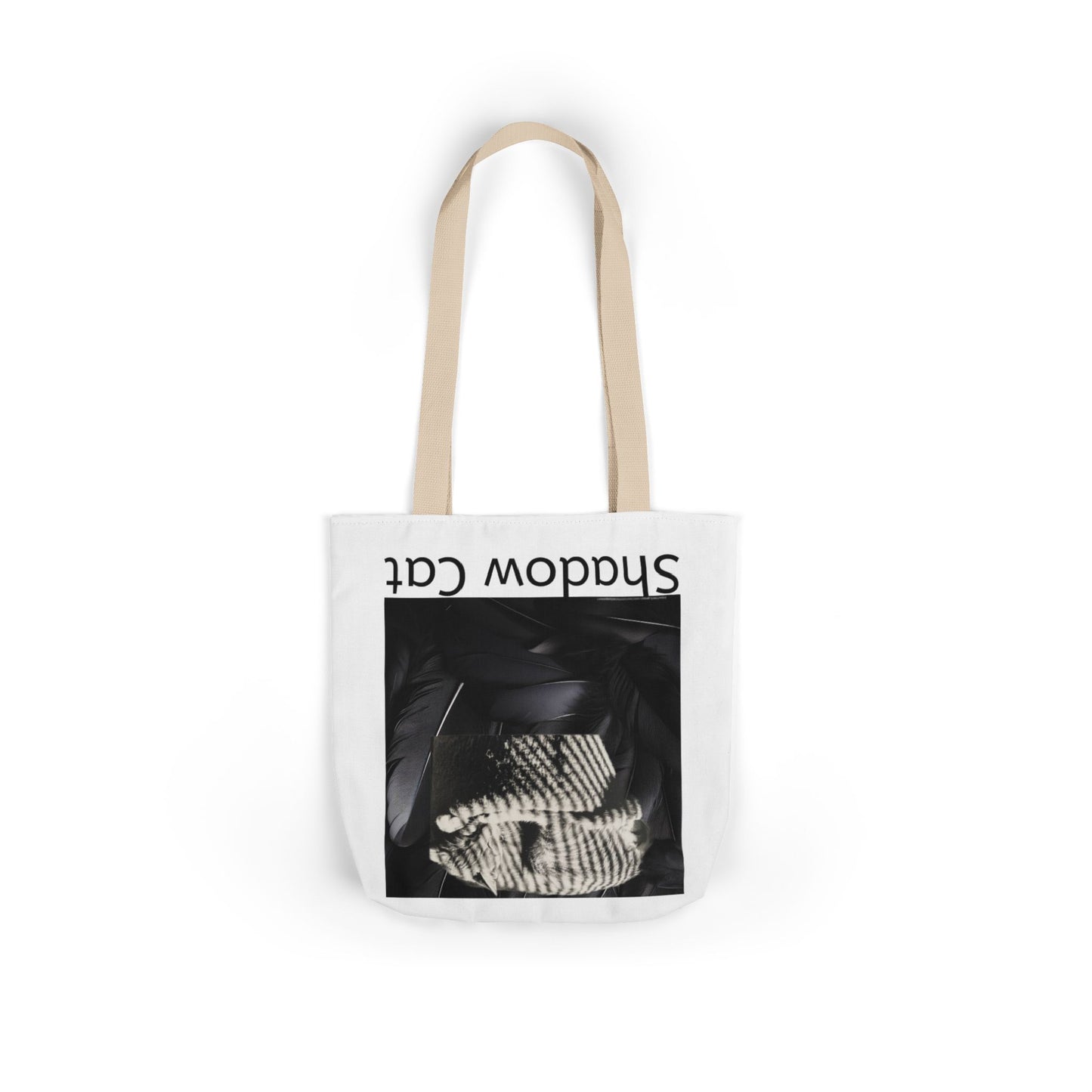 Shadow Cat Canvas Tote Bag — Stylish Cat Lover Gift