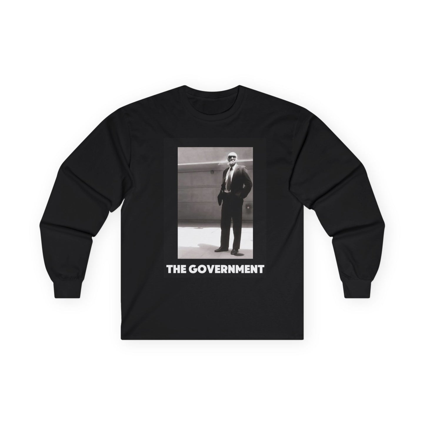 The Government Long Sleeve Tee — Retro Noir Photo Graphic