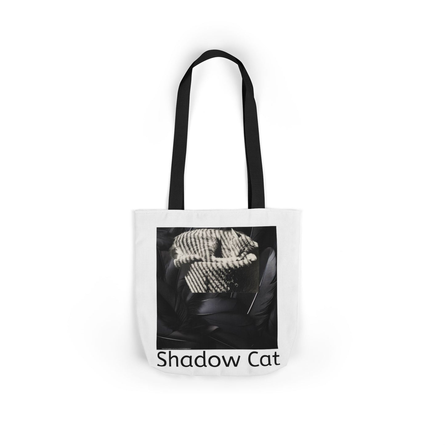 Shadow Cat Canvas Tote Bag — Stylish Cat Lover Gift