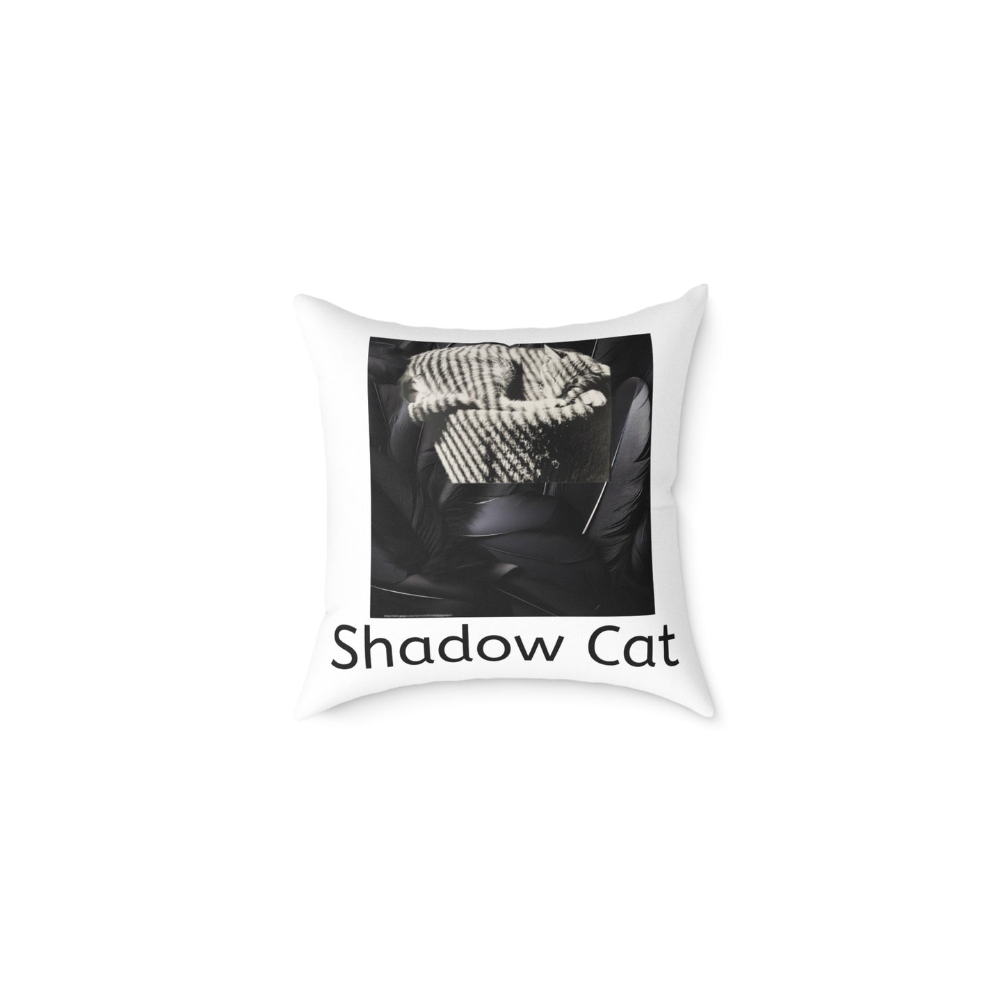 Shadow Cat Art Throw Pillow — Cat Lover Home Decor