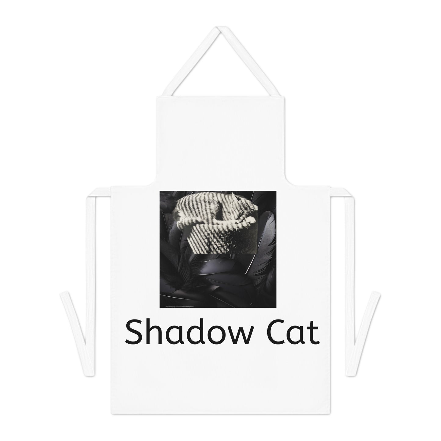 Shadow Cat Kitchen Apron — Cat Lover Cooking Gift