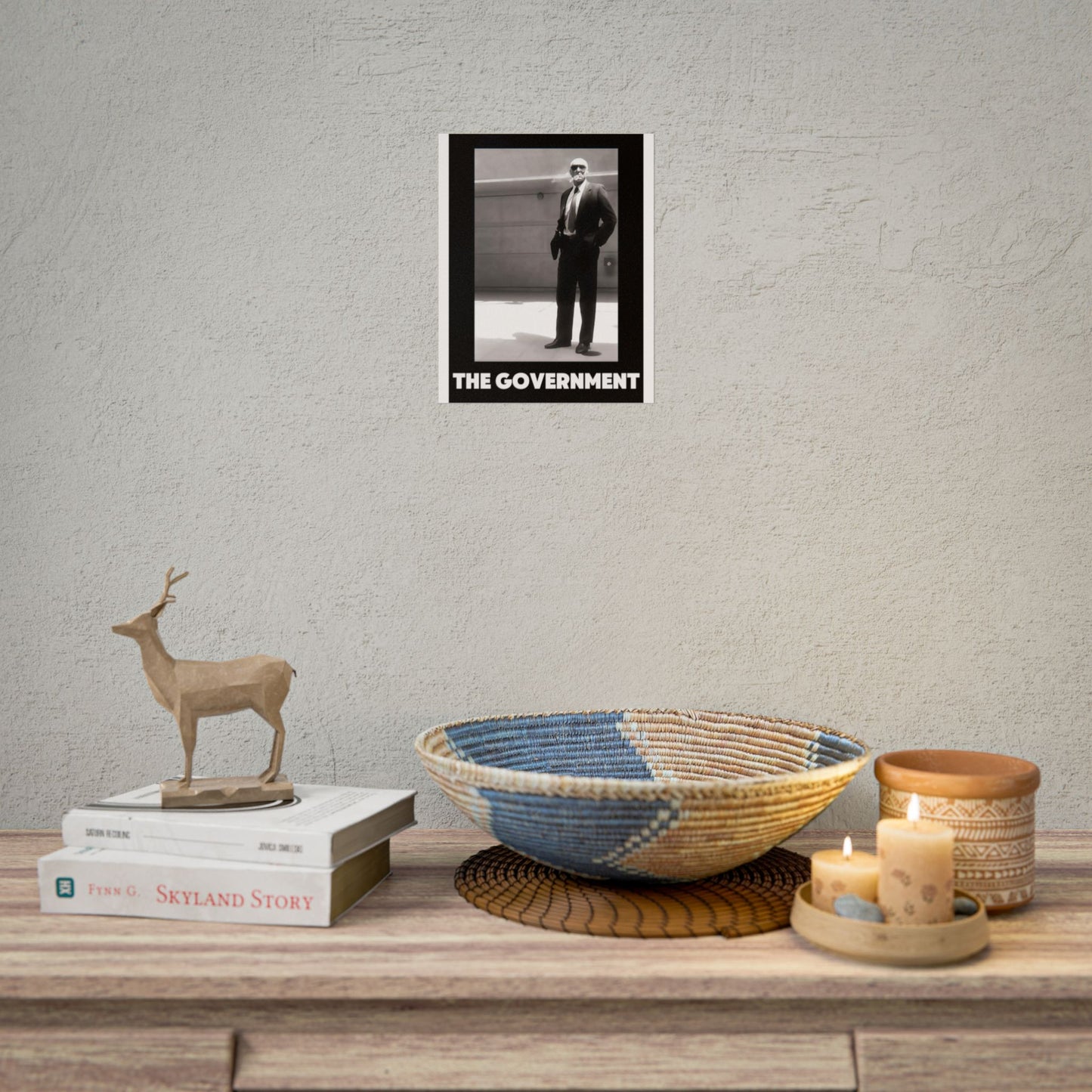 Rolled Poster — 'The Government' Black & White Retro Political Art Print