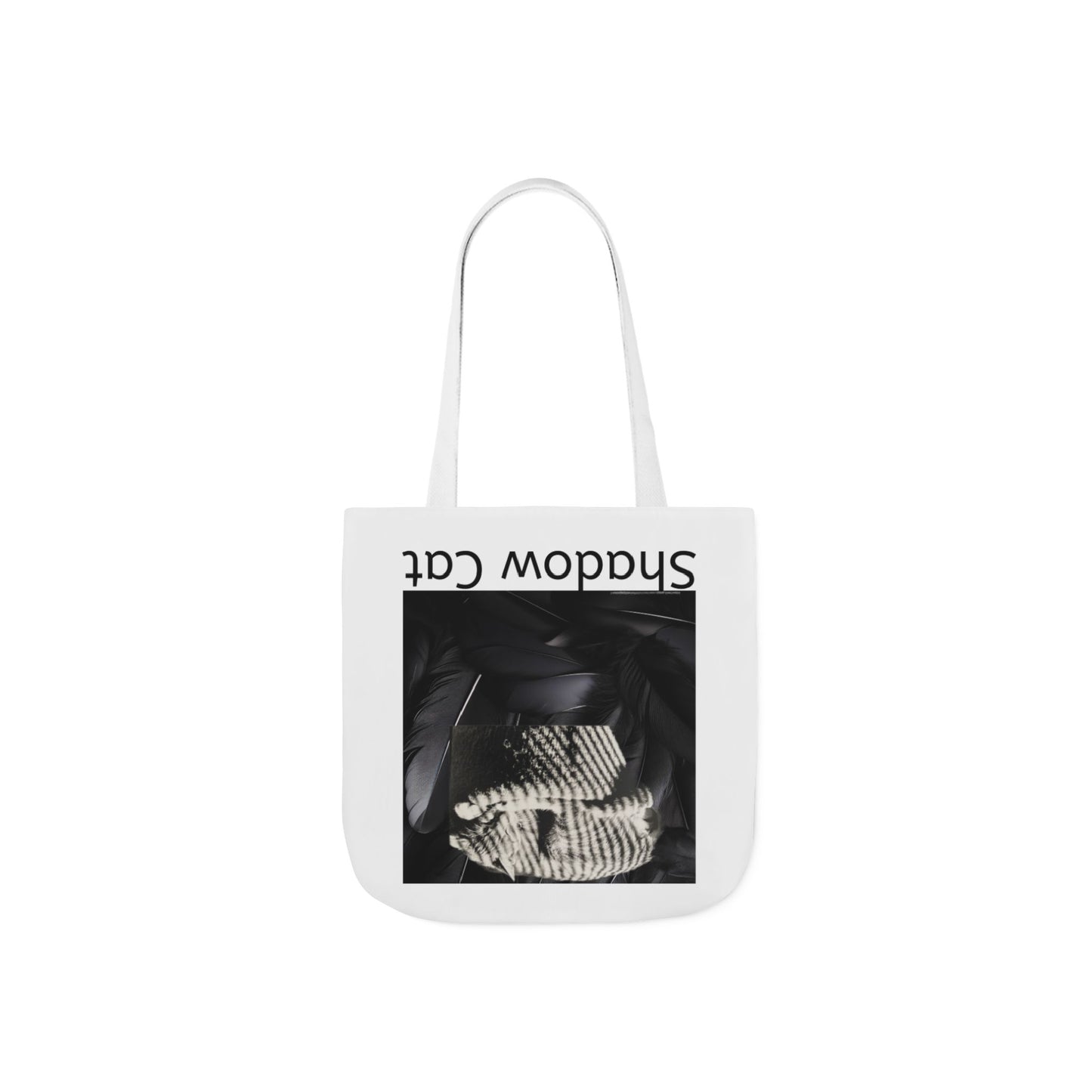 Shadow Cat Canvas Tote Bag — Stylish Cat Lover Gift