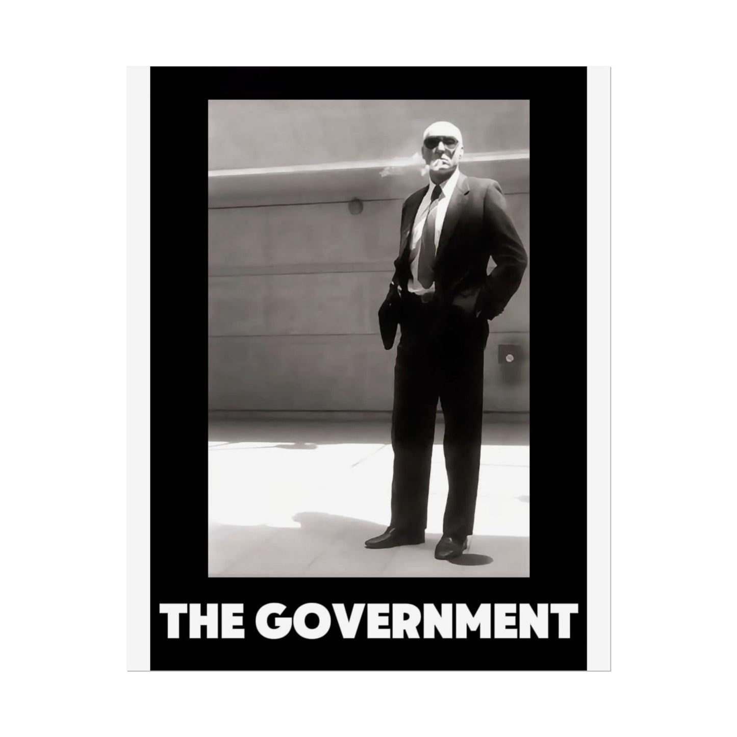 Rolled Poster — 'The Government' Black & White Retro Political Art Print
