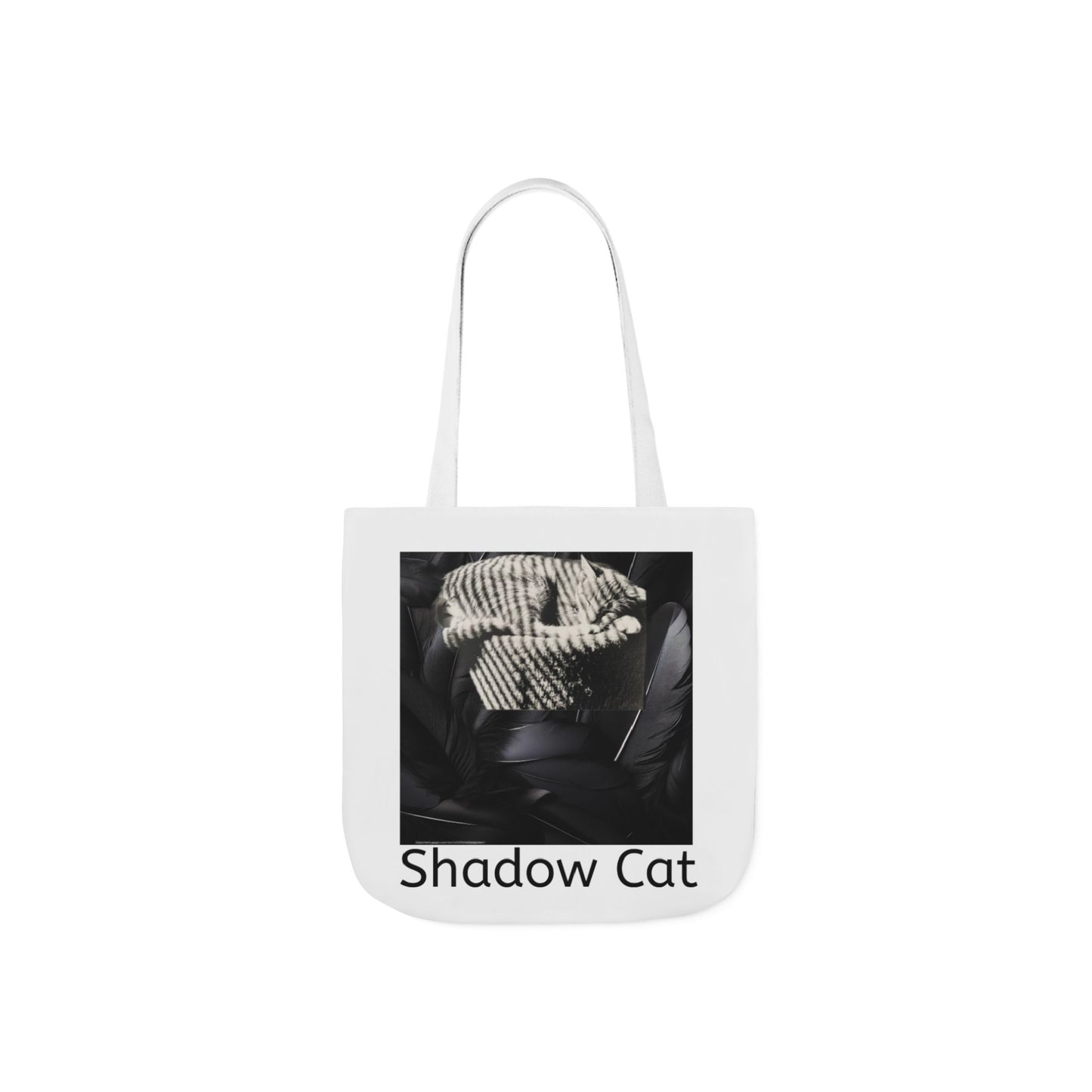Shadow Cat Canvas Tote Bag — Stylish Cat Lover Gift
