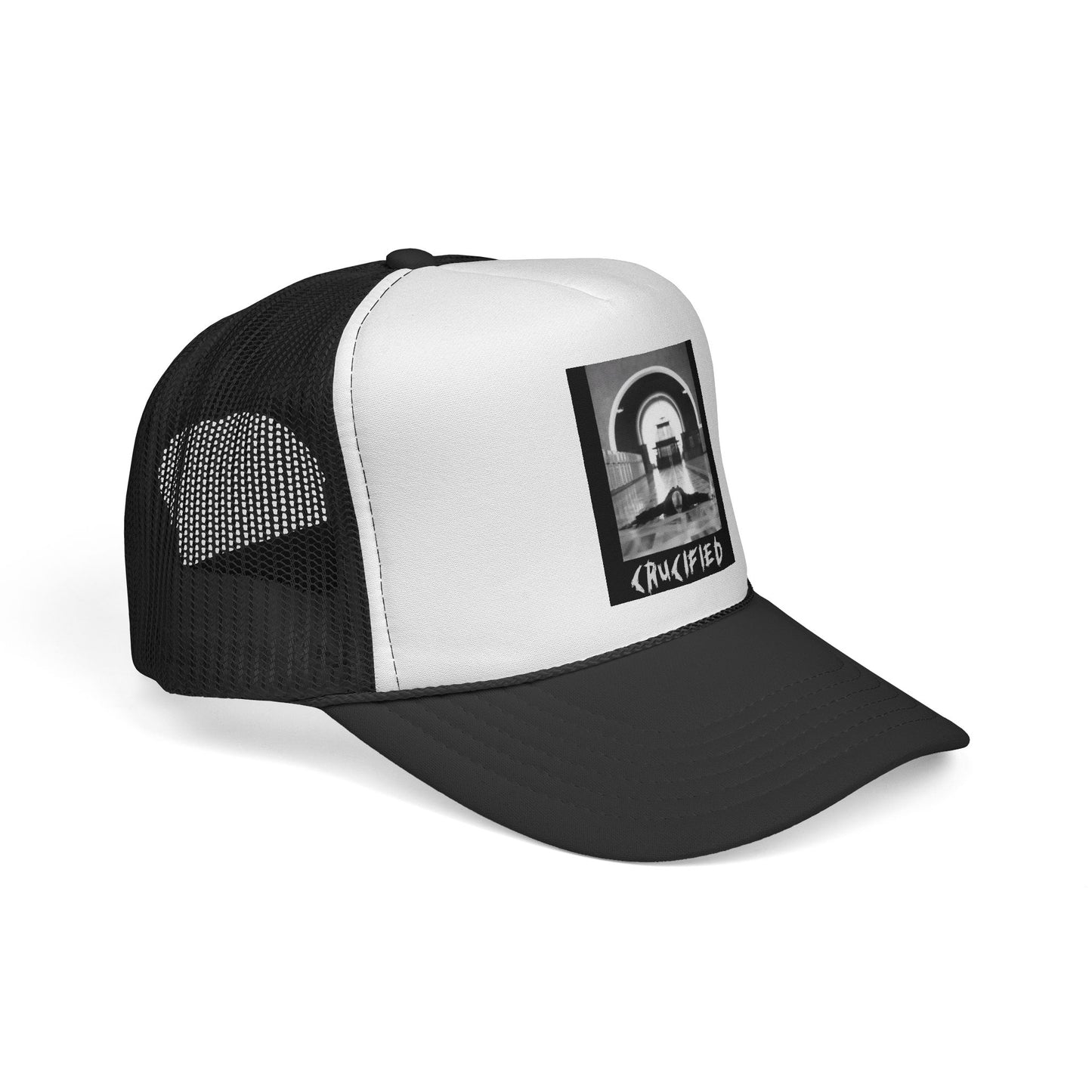 Crucified Photo Trucker Cap - Vintage Gothic Jesus Mesh Hat