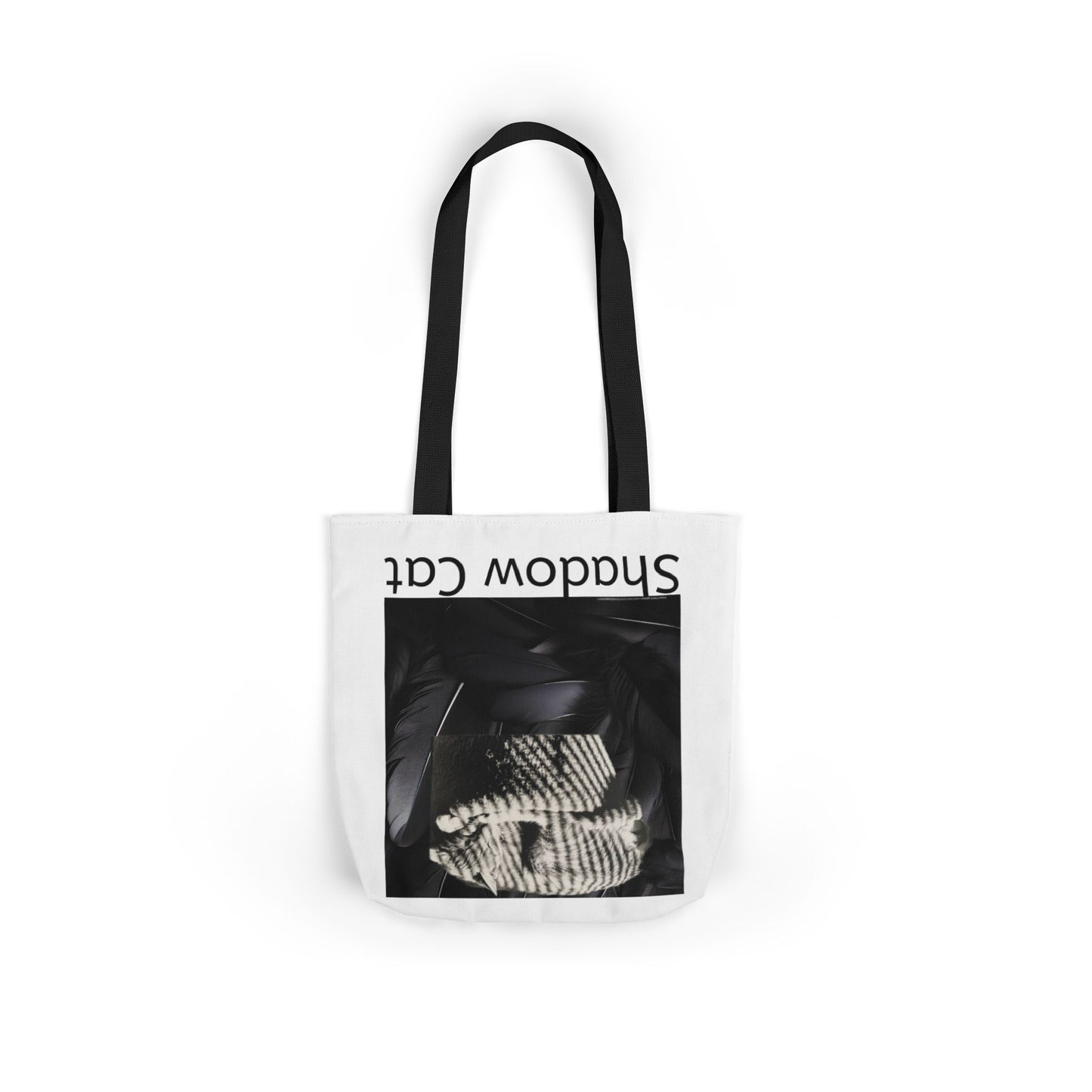 Shadow Cat Canvas Tote Bag — Stylish Cat Lover Gift