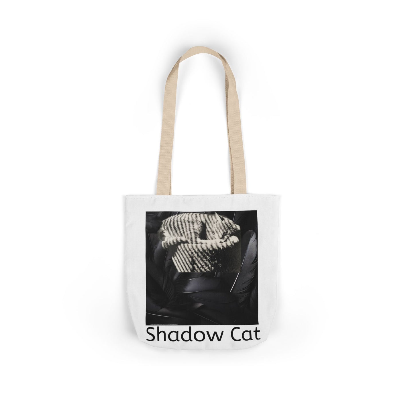Shadow Cat Canvas Tote Bag — Stylish Cat Lover Gift